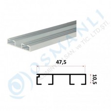 2 li Alüminyum Korniş 47,5mm X 10,5mm